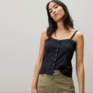 Everlane | Linen Picnic Top in Black